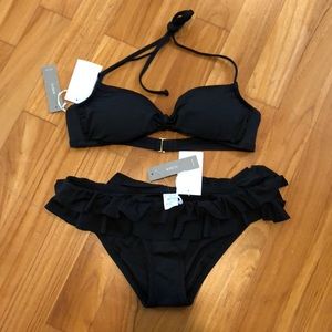 J. crew black bikini set